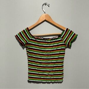 Crop top off shoulders